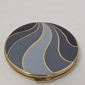 Vintage STRATTON England Gold Tone Double Vanity Purse‎ Mirror Compact Old Money